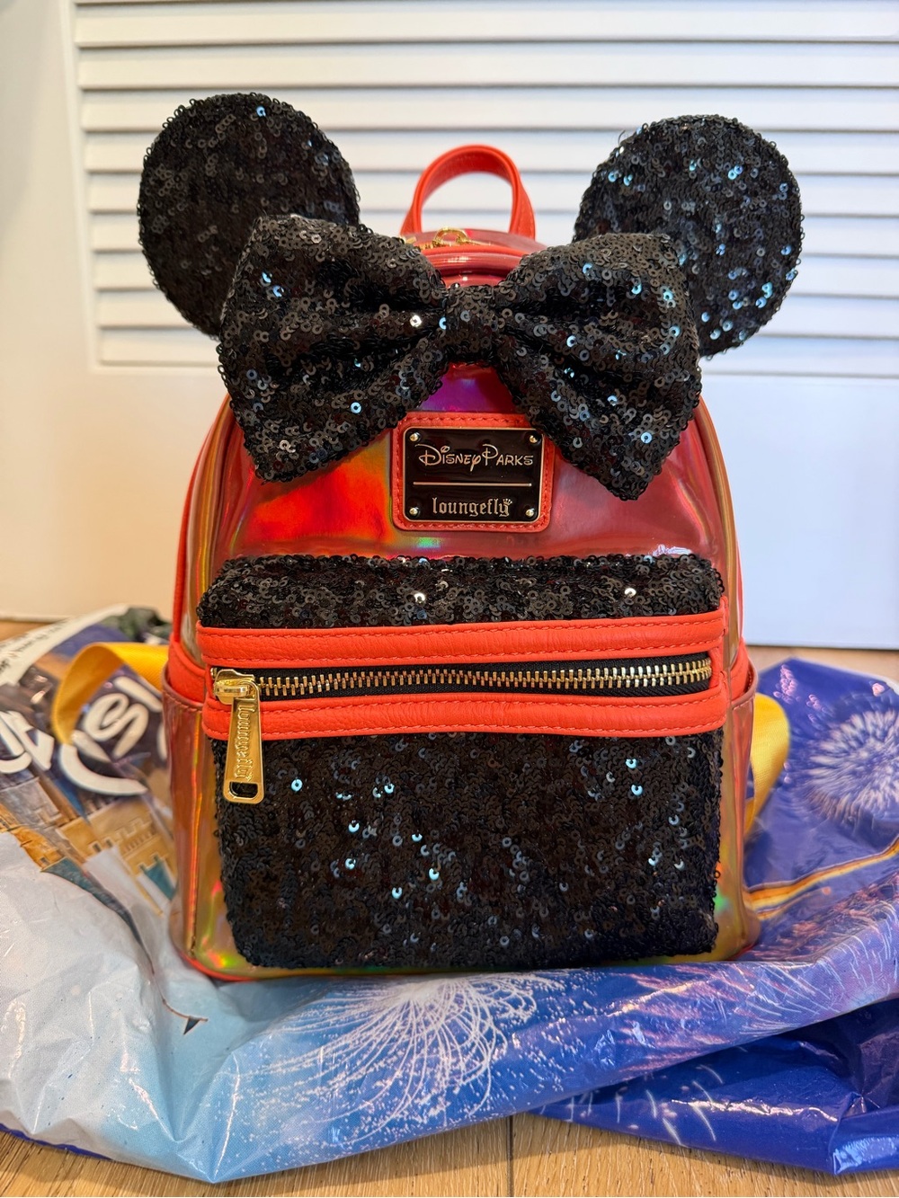 Disney Parks Loungefly Sequin Minnie Mouse Backpack Halloween